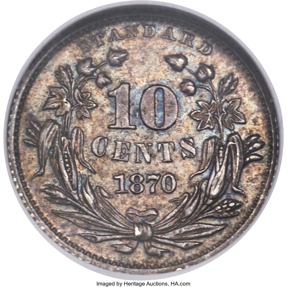 image for: 1870 10C J-837 PR61 NGC. NGC Census: (1/24). PCGS Population: (1/41).  From The Gold Coast Collection....