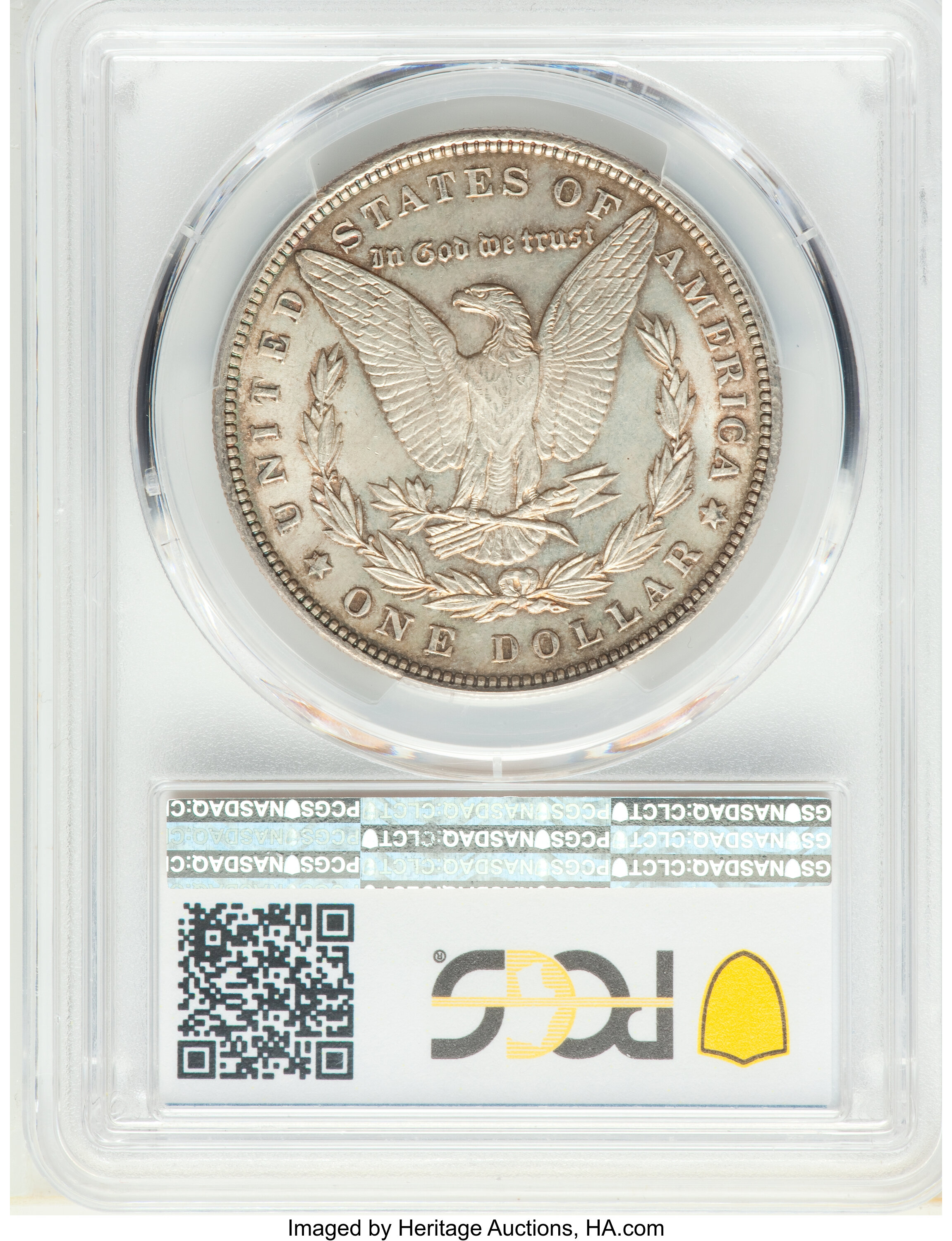 image for: 1896 $1 Bar 6, VAM-20, Hot 50, MS63 PCGS. PCGS Population: (28/29). NGC Census: (0/0). CDN: $125 Whsle. Bid for NGC/PCGS MS...