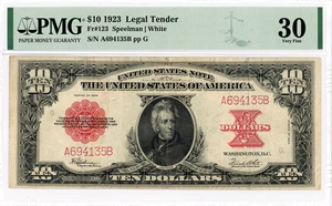 image for: FR. 123 1923 $10 Legal Tender PMG Very Fine 30