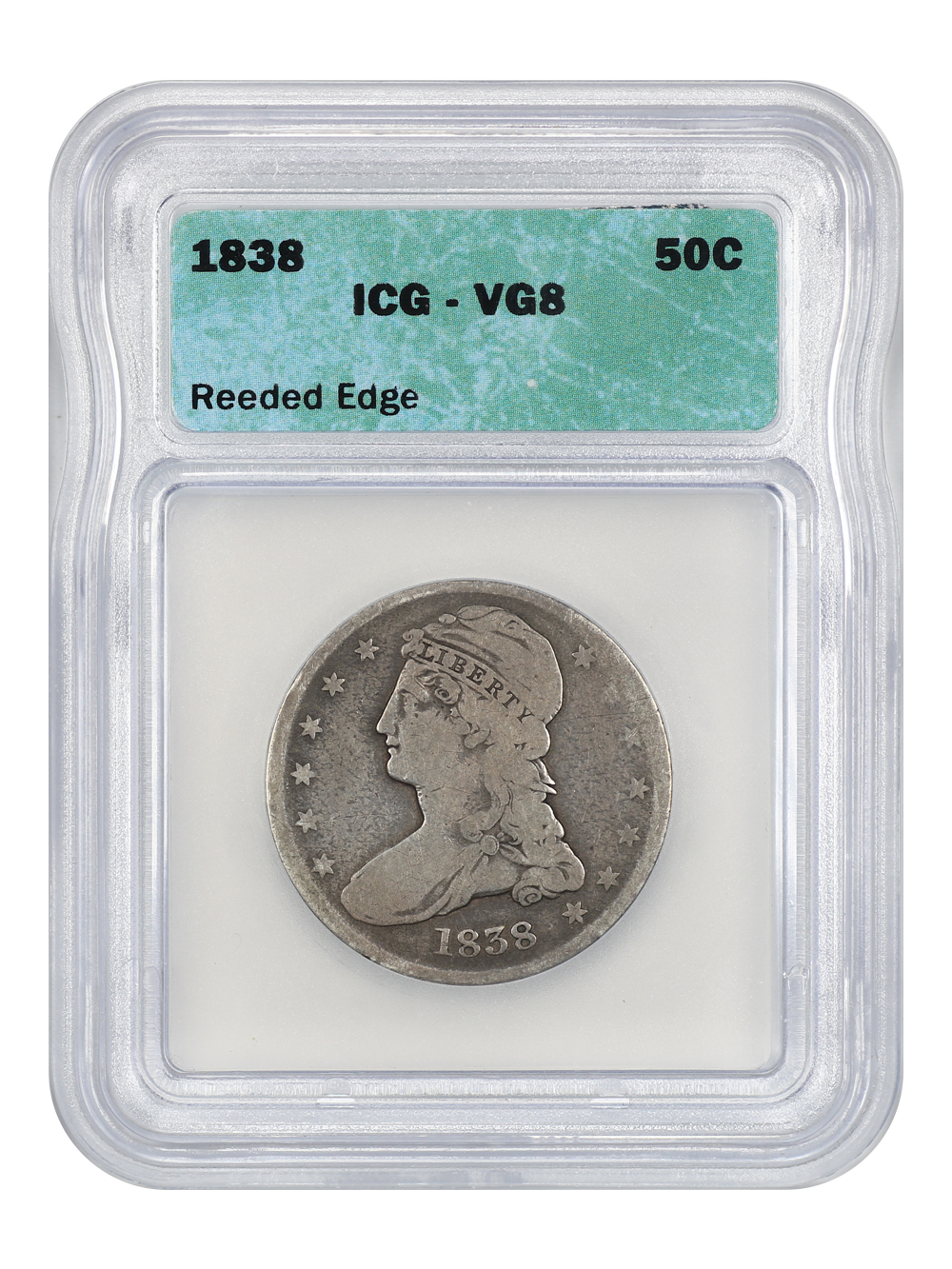 1838 50c Reeded Edge F12 thumbnail 6