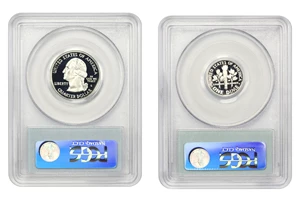 image for: Investor Lot of 2007-S 10c and 2002-S Louisiana 25c PCGS PR69 DCAM (Silver 2 Coins Total)