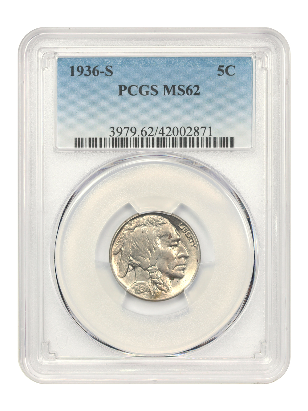 1936-S 5c MS60 thumbnail 7