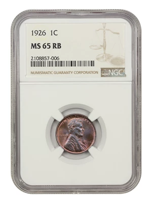 image for: 1926 1c NGC MS65 RB