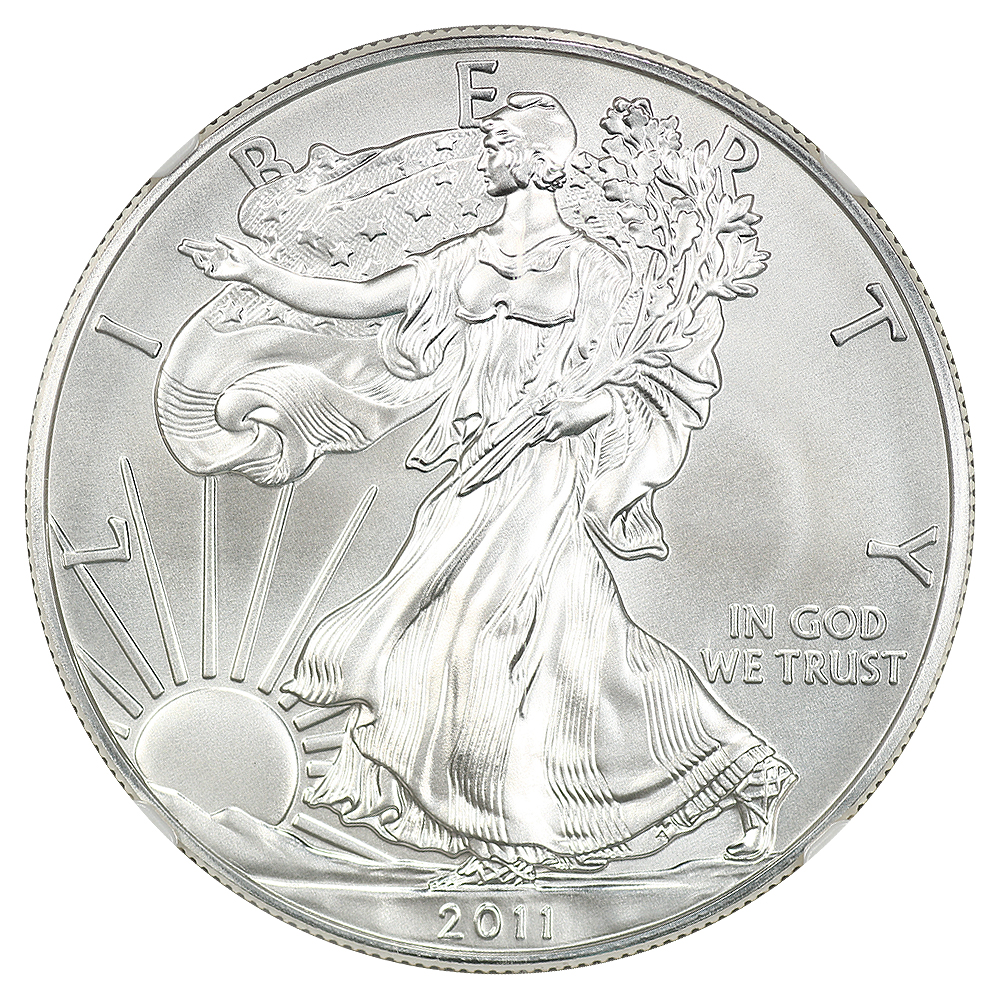 image for: 2011-W Silver Eagle $1 NGC MS70 (25th Anniversary)