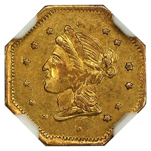 image for: 1869 Cal. Gold $1 NGC AU58 (BG-1106)