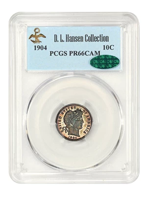 image for: 1904 10c PCGS/CAC Proof 66 CAM ex: D.L. Hansen