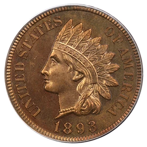 image for: 1893 1c PCGS Proof 65 RD (Eagle Eye Photo Seal)