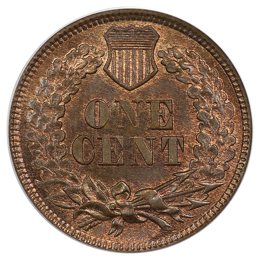 image for: 1867/67 1c PCGS/CAC MS64 RB (Eagle Eye Photo Seal)
