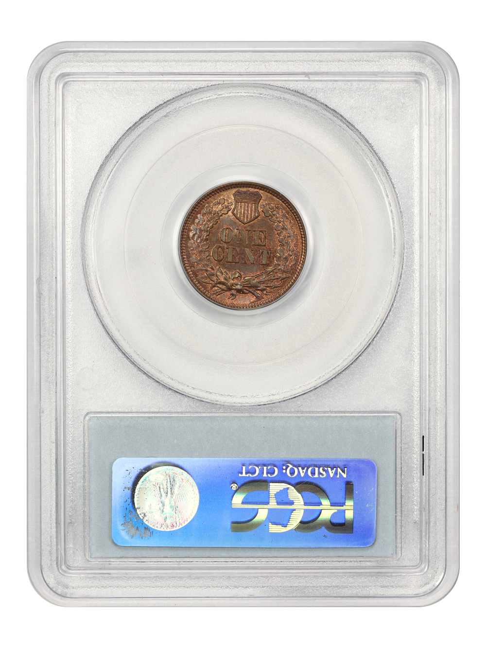 image for: 1867/67 1c PCGS/CAC MS64 RB (Eagle Eye Photo Seal)