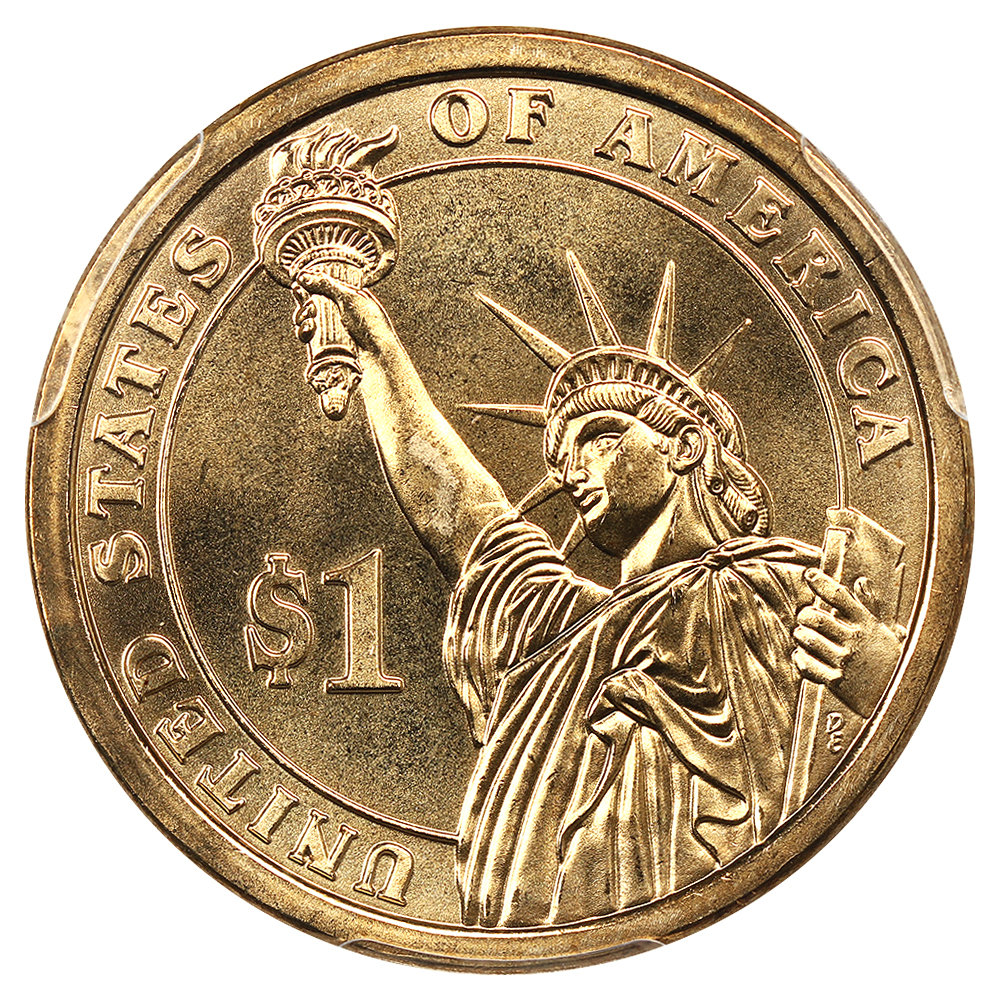 image for: 2010-D Millard Fillmore $1 PCGS SP68 (Satin Finish  Position B)