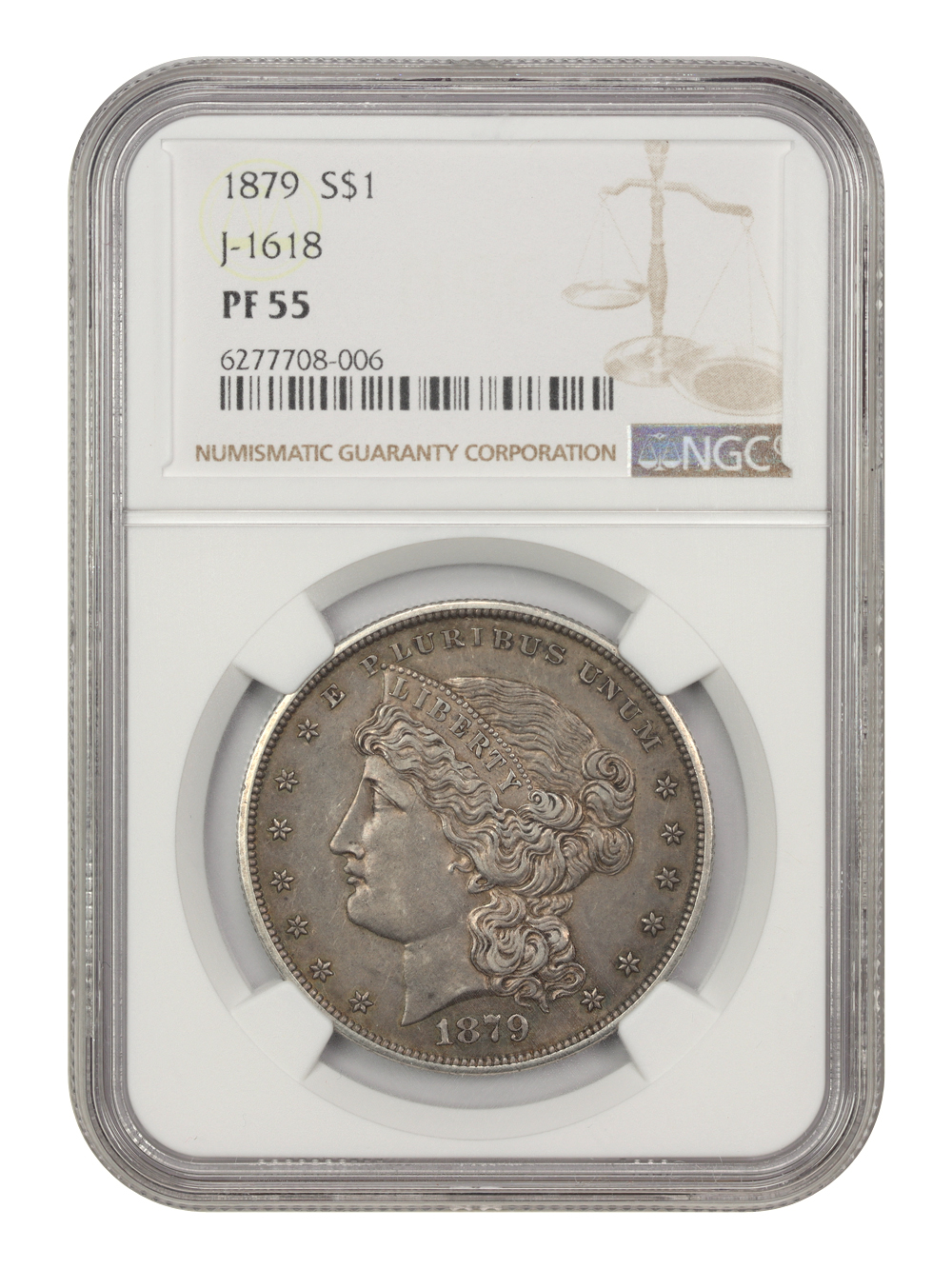 image for: Pattern: 1879 P$1 NGC Proof 55 (J-1618)