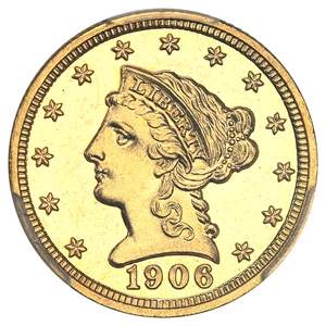 image for: 1906 2 1/2 PCGS Proof 64 CAM