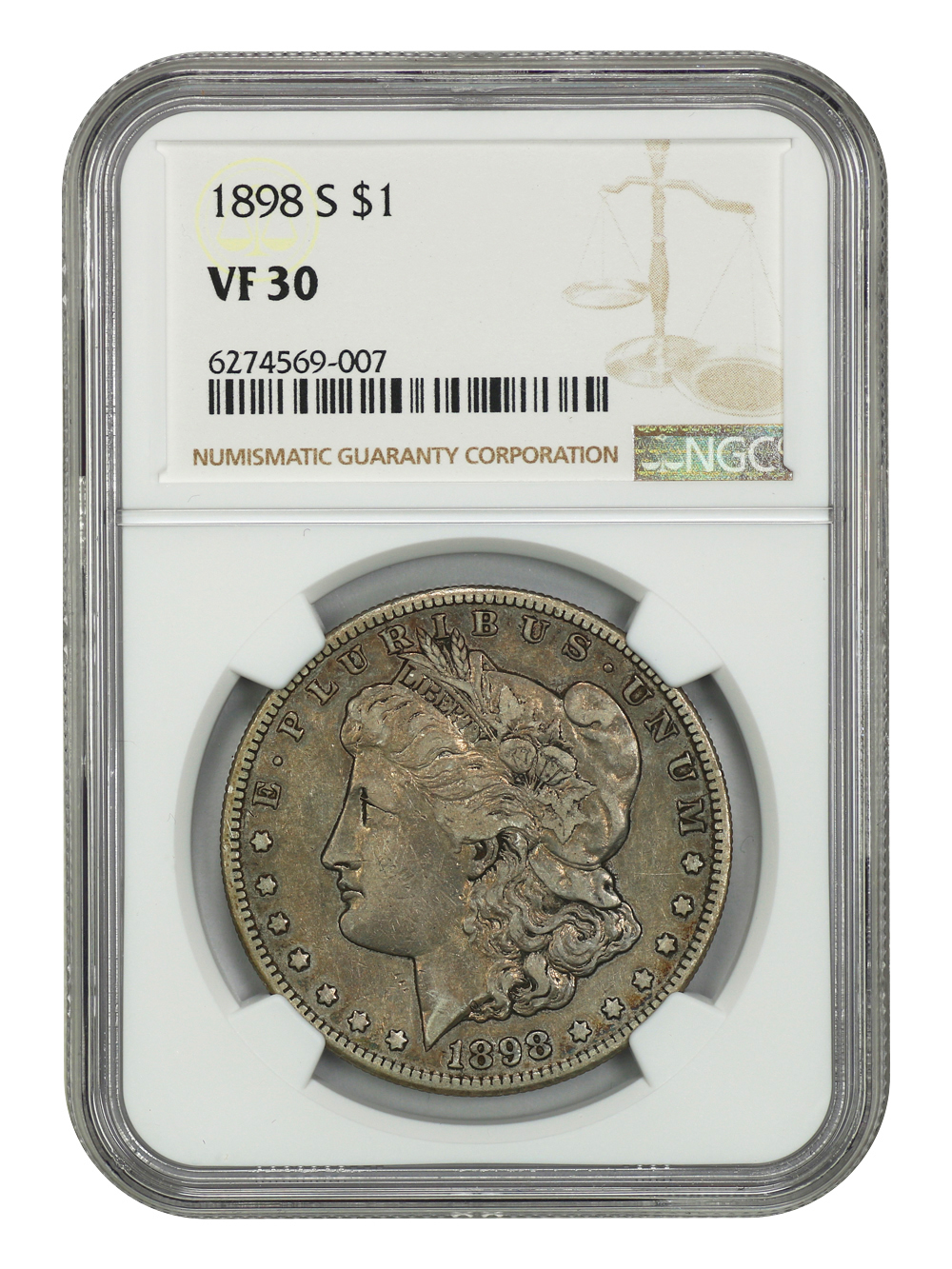 1898-S $1 VF30 thumbnail 3
