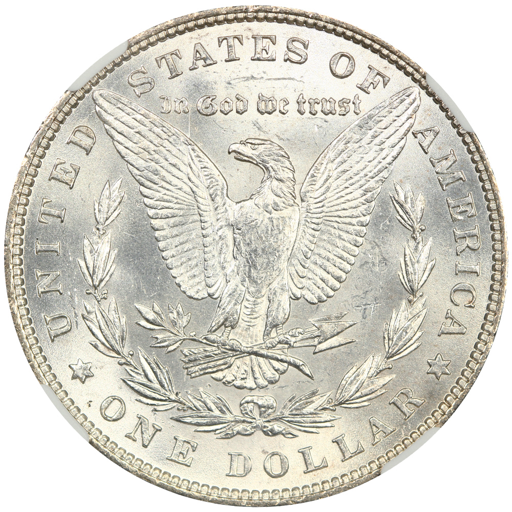 image for: 1880 8/7 $1 NGC MS62 (VAM-11A Checkmark Clash)