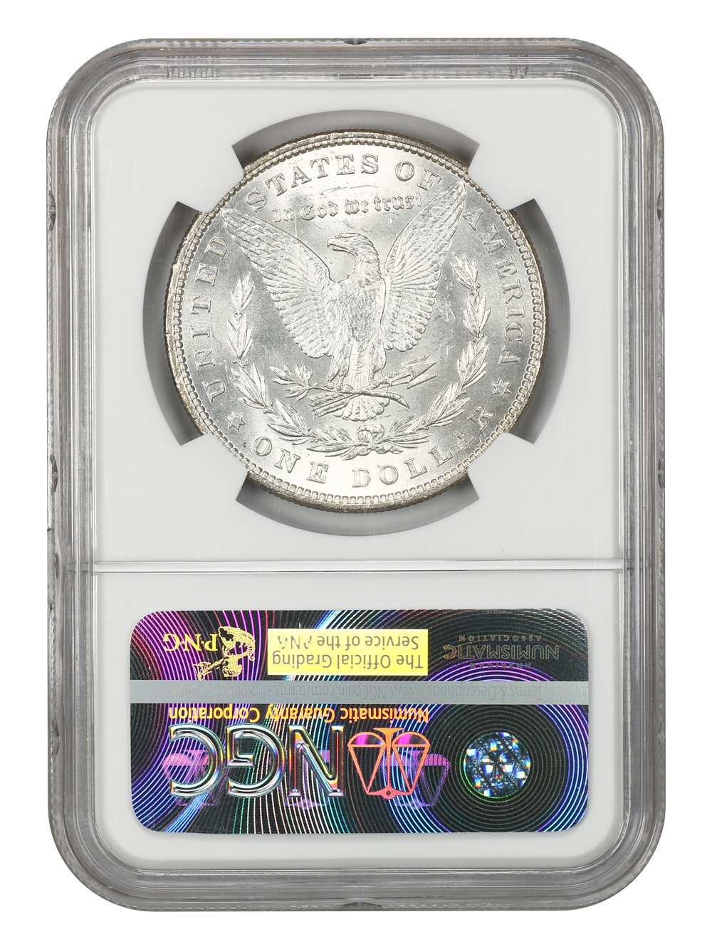 image for: 1880 8/7 $1 NGC MS62 (VAM-11A Checkmark Clash)