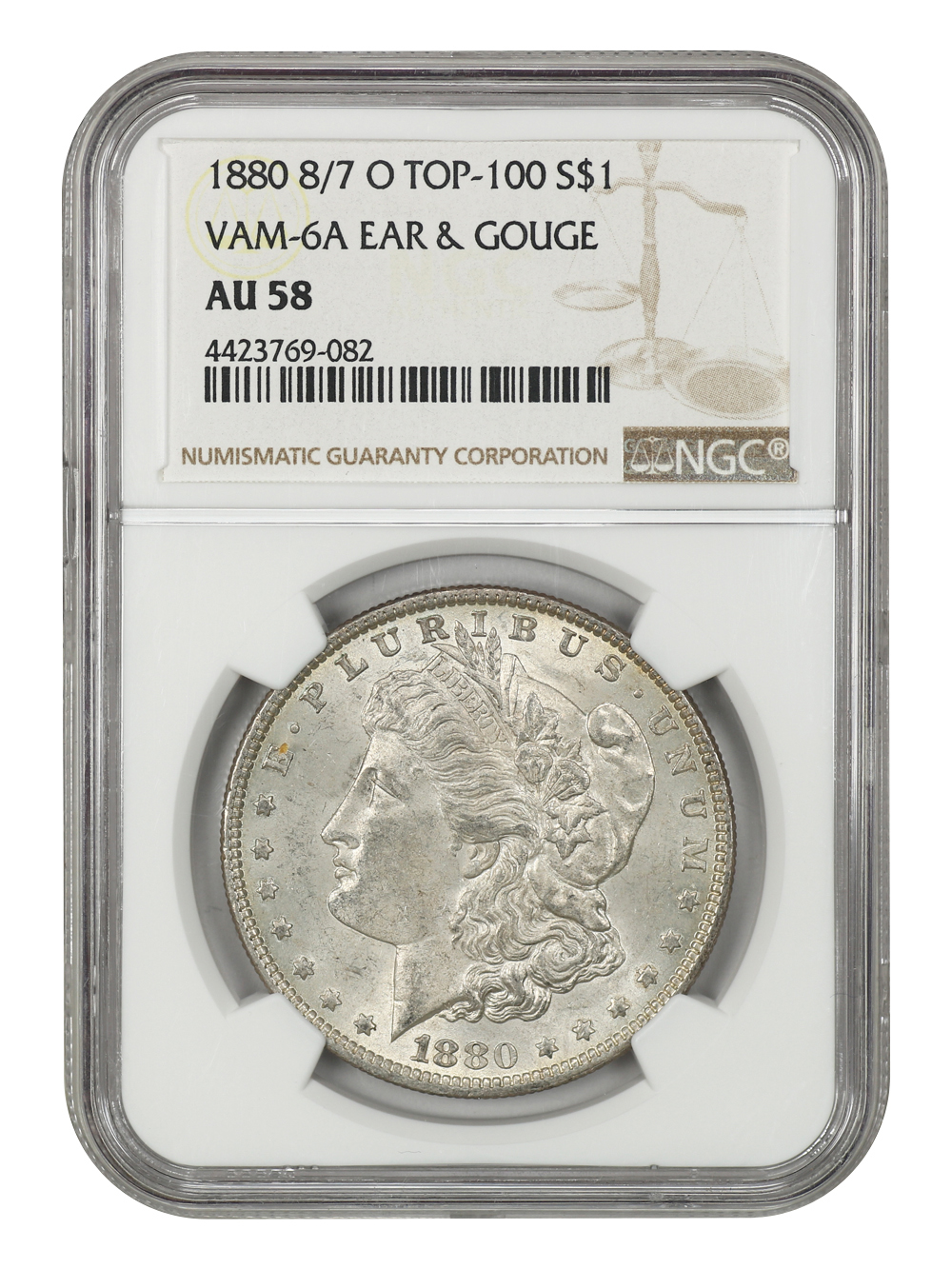 1880/79-O $1 VG10 CAC thumbnail 25