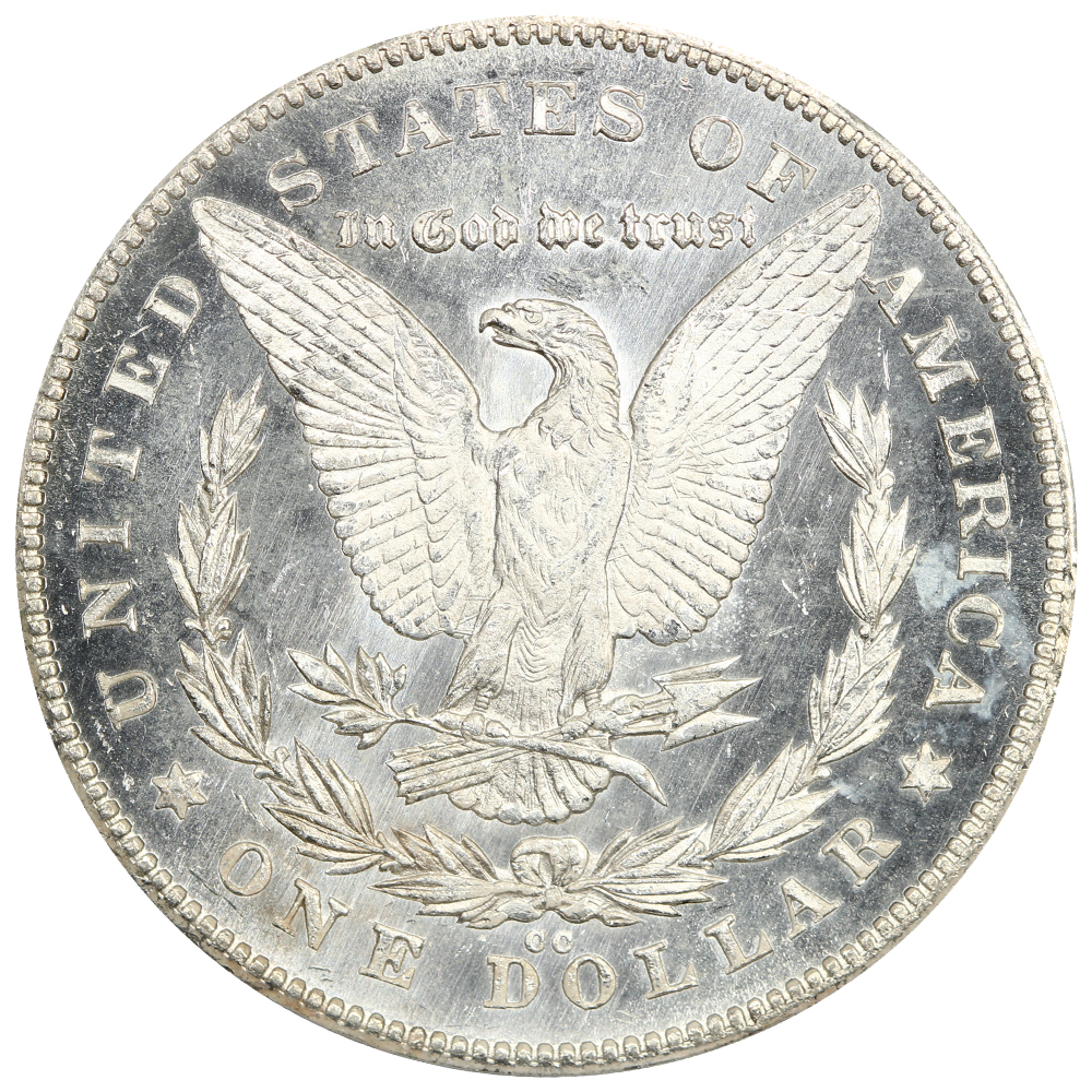 image for: 1878-CC $1 PCGS MS64 PL (VAM-11  Lines in Wing)