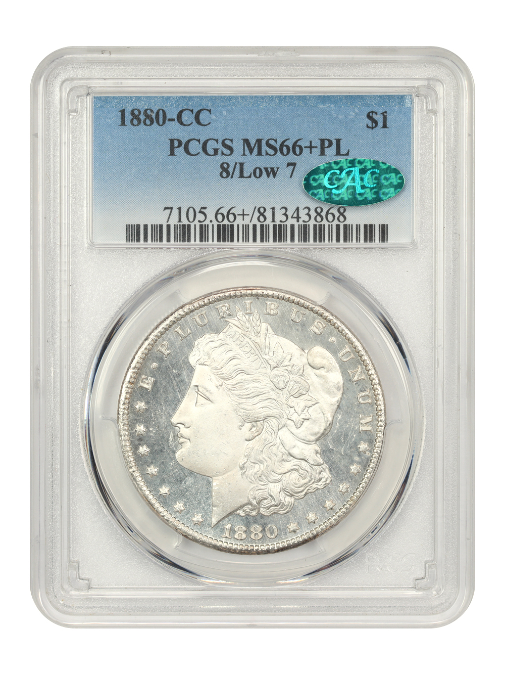1880-CC $1  8/Low 7 MS PL MS66 PL thumbnail 6