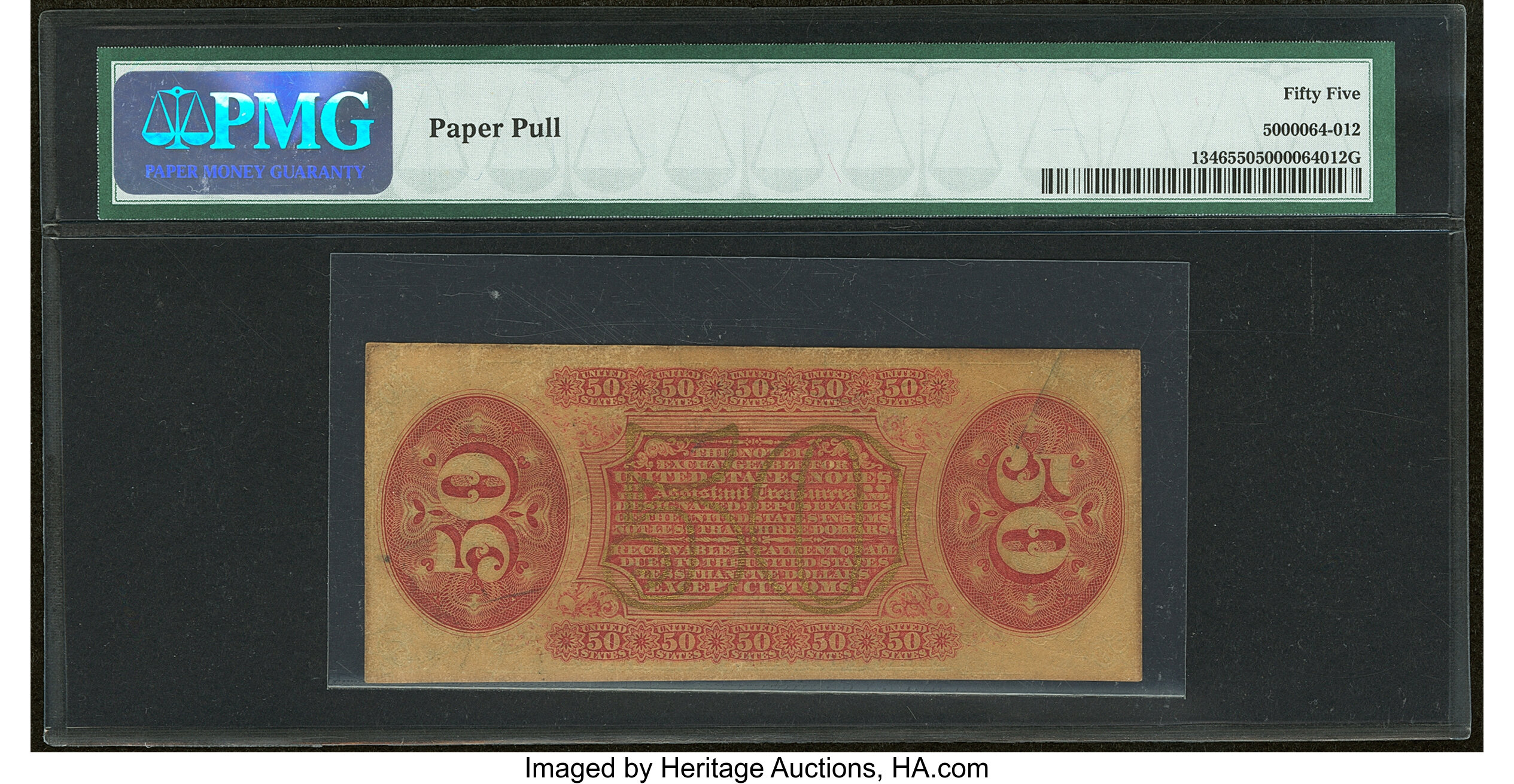 image for: Fr. 1346 50¢ Third Issue Justice PMG About Uncirculated 55....