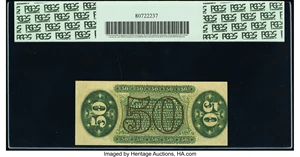 image for: Fr. 1361 50¢ Third Issue Justice PCGS New 62PPQ....