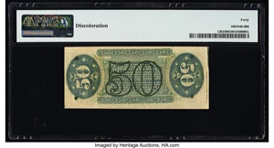 image for: Fr. 1363 50¢ Third Issue Justice PMG Extremely Fine 40....