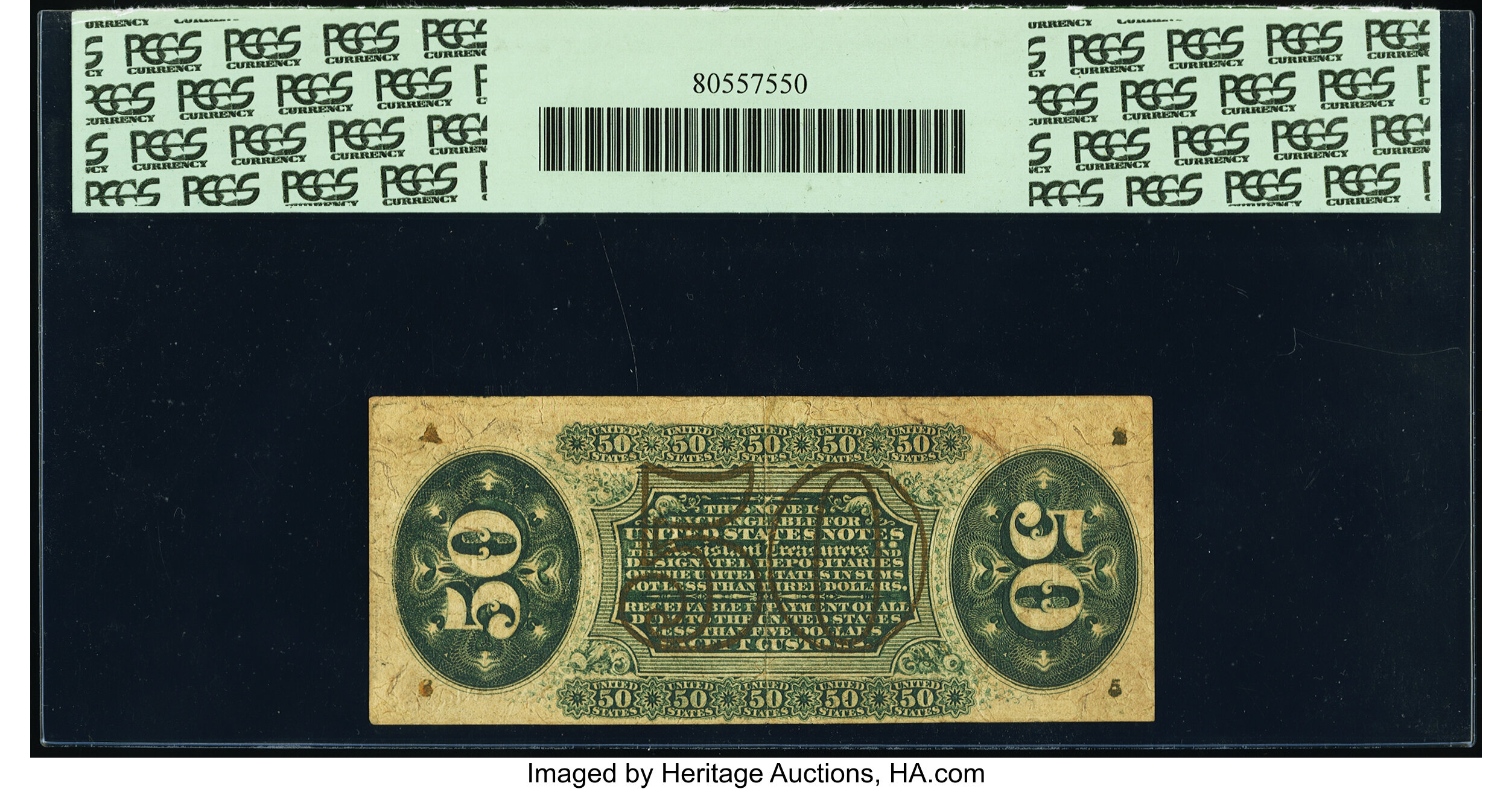 image for: Fr. 1373 50¢ Third Issue Justice PCGS Apparent About New 53....