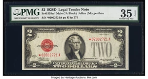 image for: Fr. 1505* $2 1928D Mule Legal Tender Star Note. PMG Choice Very Fine 35 EPQ....