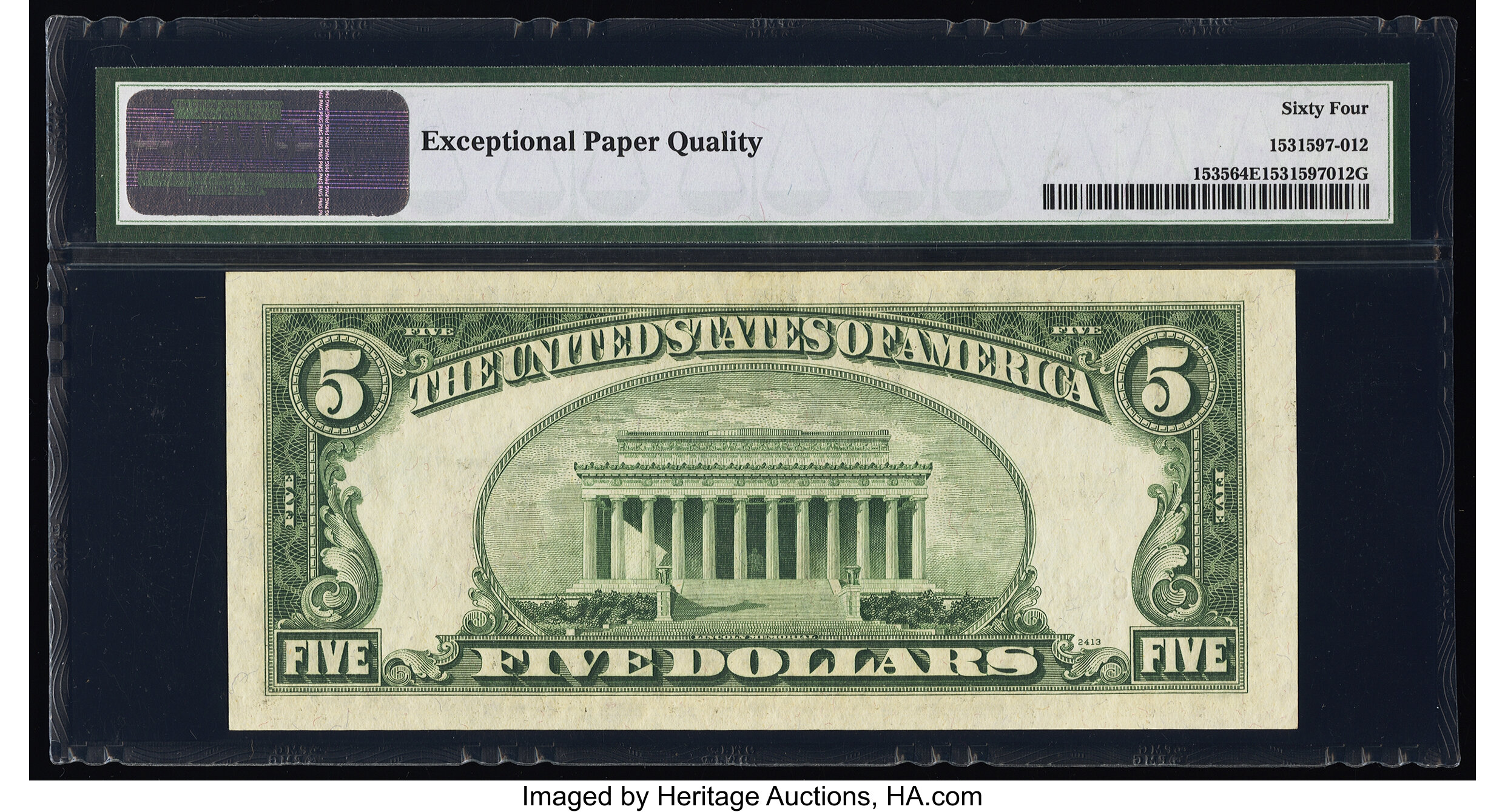 image for: Fr. 1535 $5 1953C Legal Tender Note. PMG Choice Uncirculated 64 EPQ....