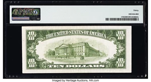 image for: Fr. 1703 $10 1934B Silver Certificate. PMG Very Fine 30....