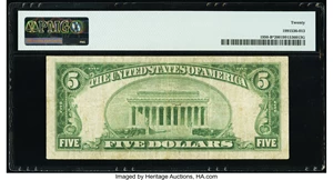 image for: Fr. 1950-B* $5 1928 Federal Reserve Star Note. PMG Very Fine 20....