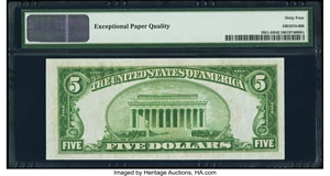 image for: Fr. 1951-H $5 1928A Federal Reserve Note. PMG Choice Uncirculated 64 EPQ....