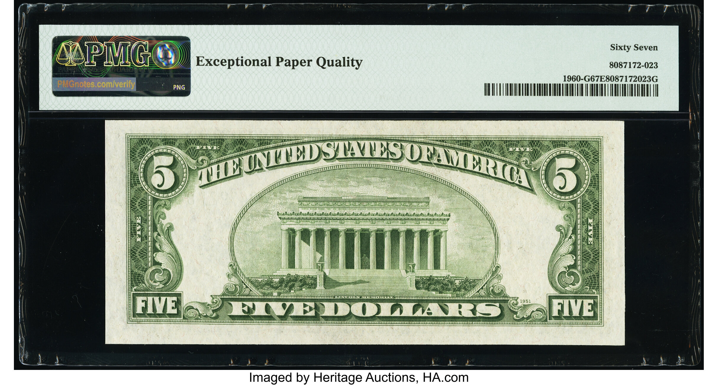 image for: Fr. 1960-G $5 1934D Federal Reserve Note. PMG Superb Gem Unc 67 EPQ....