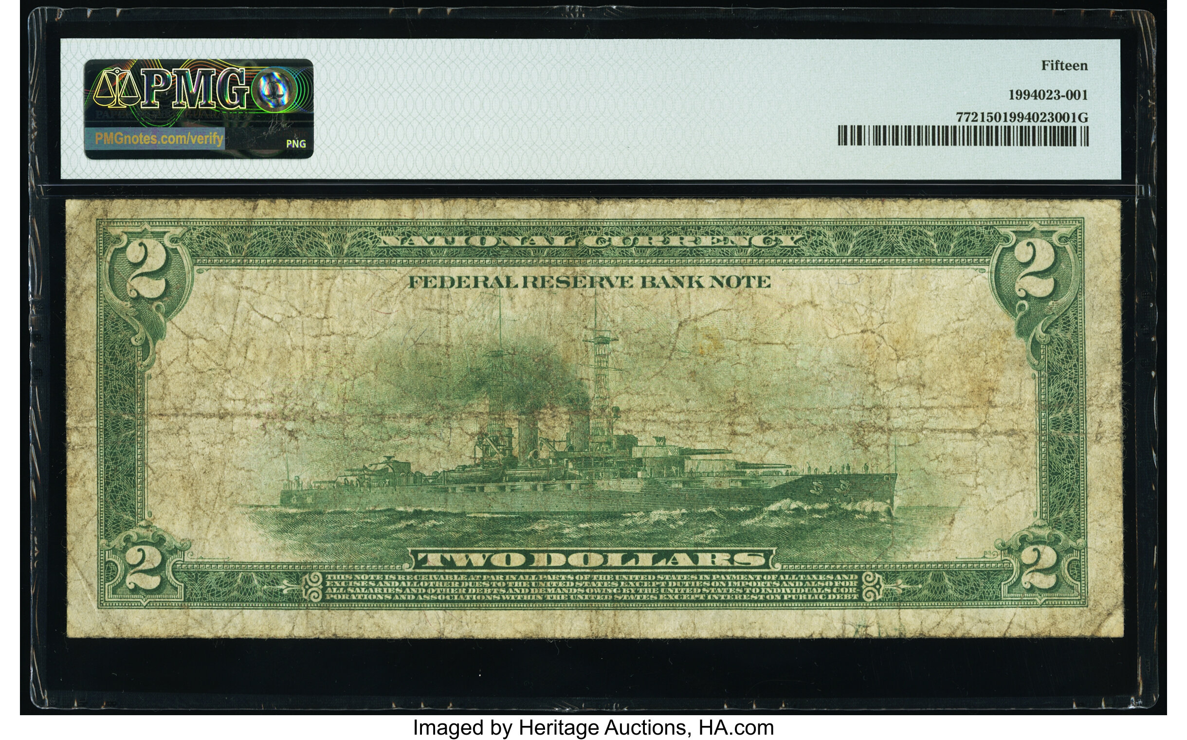 image for: Fr. 772 $2 1918 Federal Reserve Bank Note PMG Choice Fine 15....