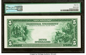 image for: Fr. 783 $5 1918 Federal Reserve Bank Note PMG About Uncirculated 55....