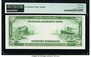 image for: Fr. 999 $20 1914 Federal Reserve Note PMG Choice Uncirculated 64 EPQ....