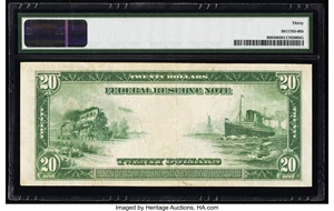 image for: Fr. 999 $20 1914 Federal Reserve Note PMG Very Fine 30....