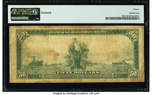 image for: Fr. 1035 $50 1914 Federal Reserve Note PMG Choice Fine 15....