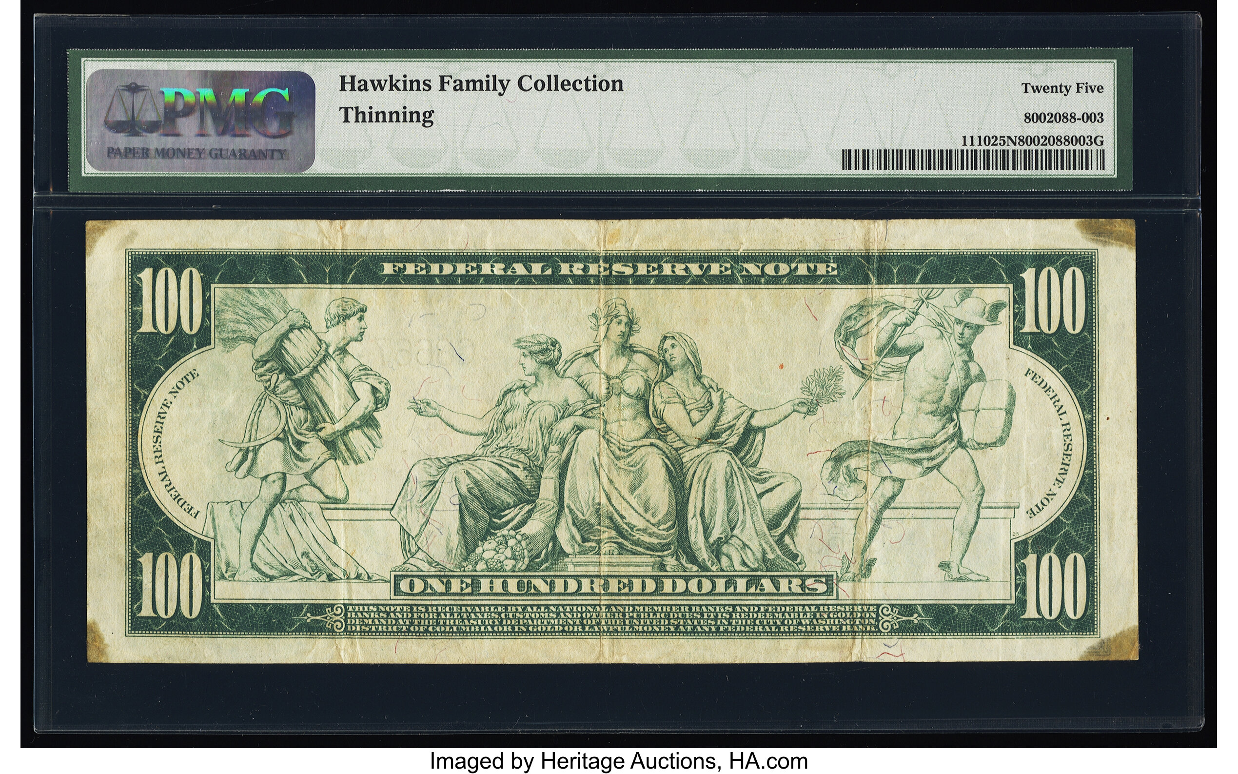 image for: Fr. 1110 $100 1914 Federal Reserve Note PMG Very Fine 25 Net....