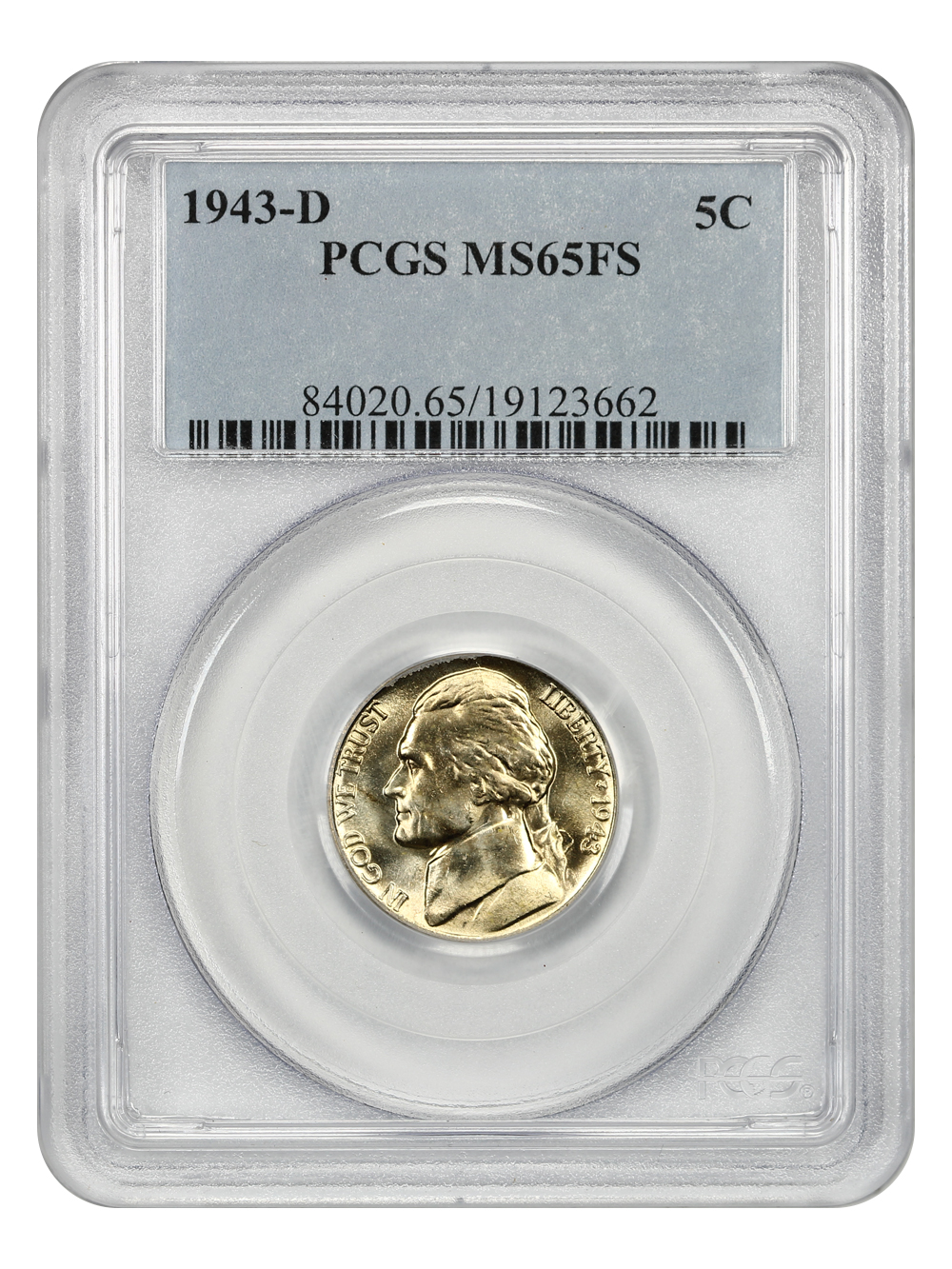 1943-D 5c Silver MS FS MS62 FS thumbnail 16