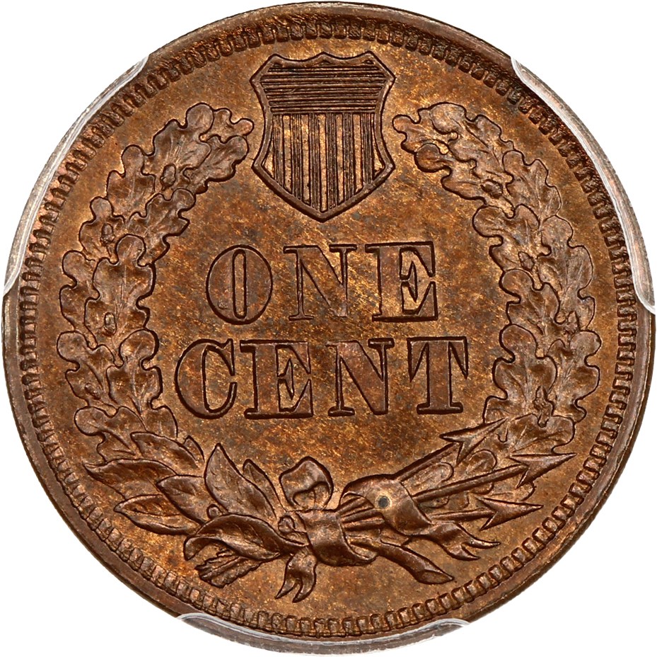 image for: 1869/9 1c PCGS/CAC MS65 RB (RPD  FS-301  S-3) ex: D.L. Hansen