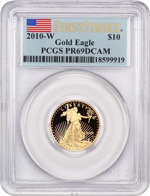 image for: 2010-W Gold Eagle $10 PCGS Proof 69 DCAM (First Strike)