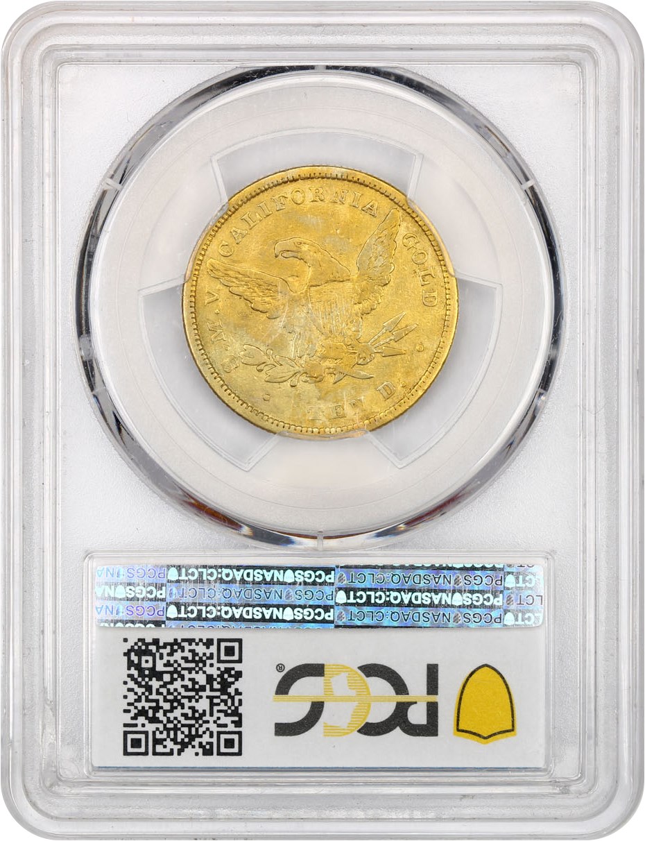 image for: 1849 Moffat $10 PCGS VF25 (TEN D.)