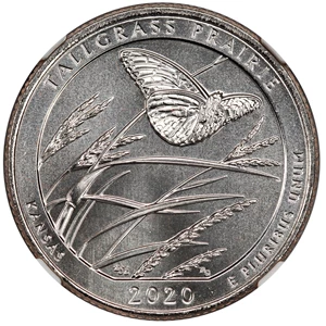 image for: 2020-P Tallgrass Prarie 25c NGC MS66