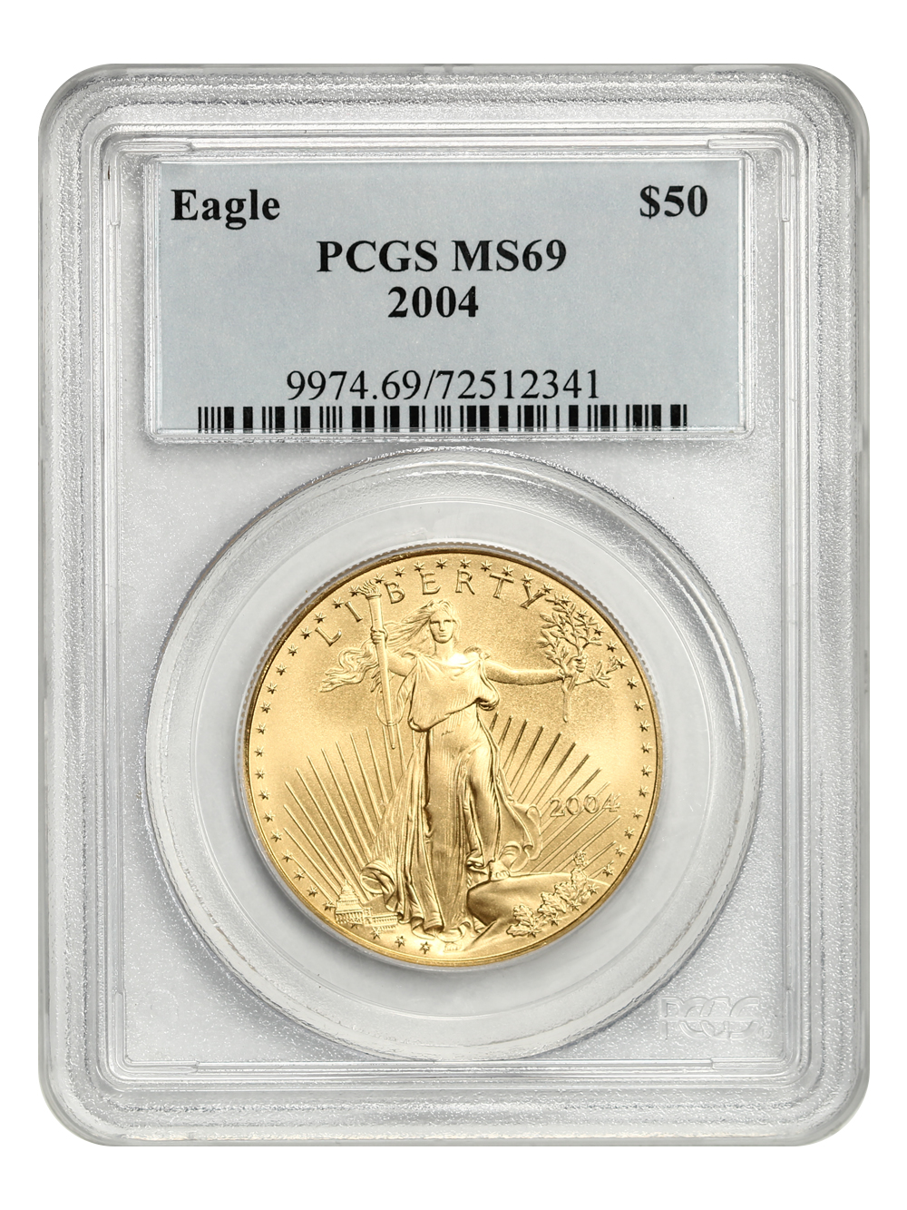 image for: 2004 Gold Eagle $50 PCGS MS69