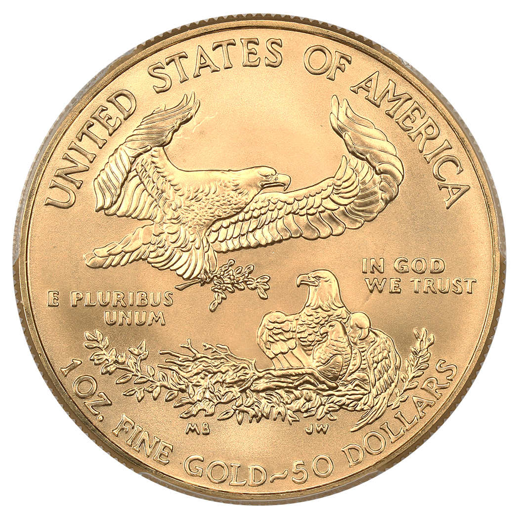 image for: 2016 Gold Eagle $50 PCGS MS69 (First Strike  30th Anniversary)