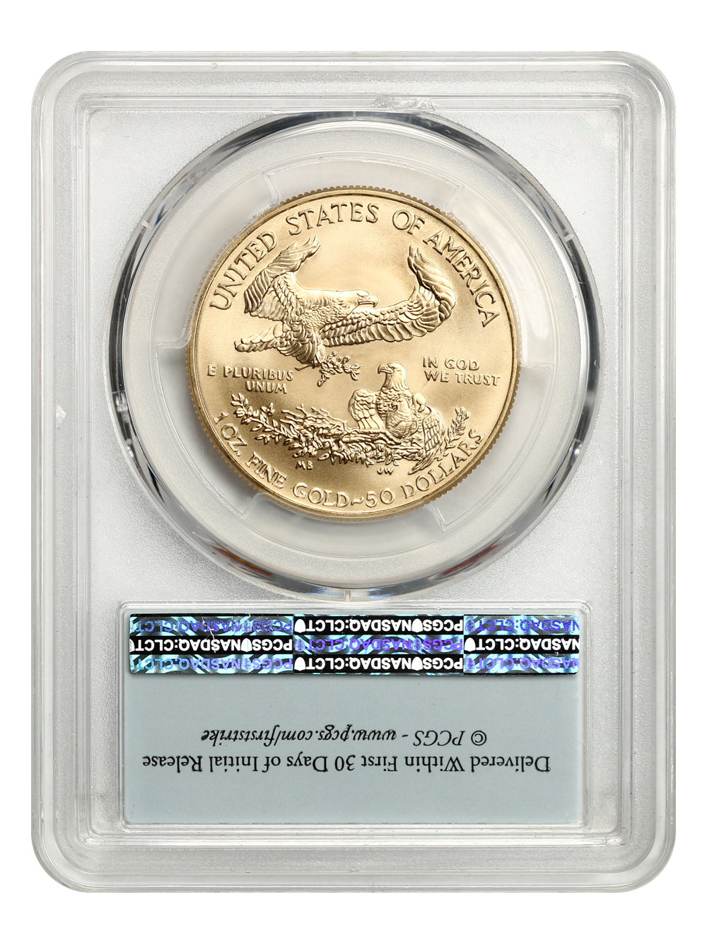 image for: 2016 Gold Eagle $50 PCGS MS69 (First Strike  30th Anniversary)