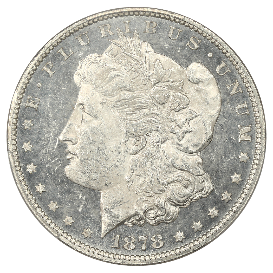 1878 7/8TF $1 PCGS MS62 DMPL (Strong)