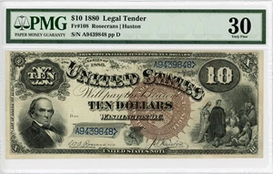 image for: FR. 108 1880 $10 Legal Tender PMG Very Fine 30