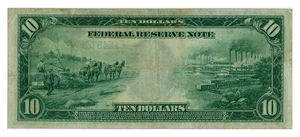 image for: FR. 926 1914 Blue Seal $10 Federal Reserve Note Atlanta PMG Very Fine 25