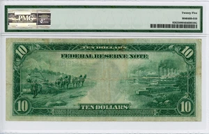 image for: FR. 926 1914 Blue Seal $10 Federal Reserve Note Atlanta PMG Very Fine 25